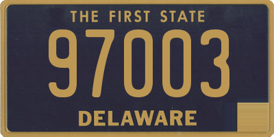 DE license plate 97003