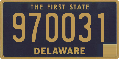 DE license plate 970031