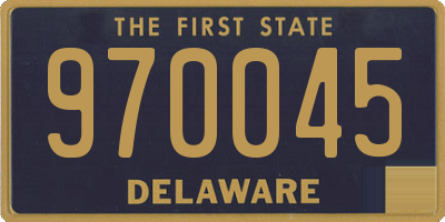 DE license plate 970045