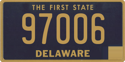DE license plate 97006