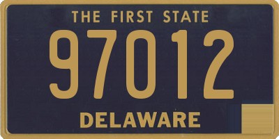 DE license plate 97012