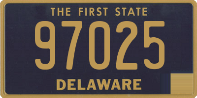 DE license plate 97025