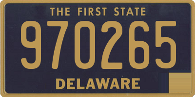 DE license plate 970265