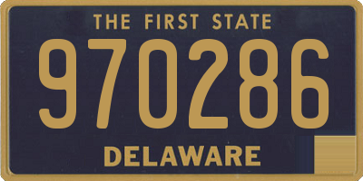 DE license plate 970286