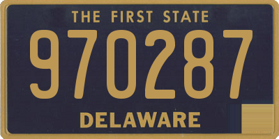 DE license plate 970287