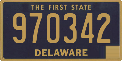 DE license plate 970342