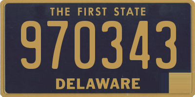 DE license plate 970343