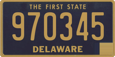 DE license plate 970345