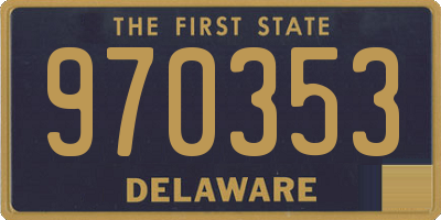 DE license plate 970353