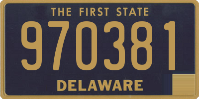 DE license plate 970381