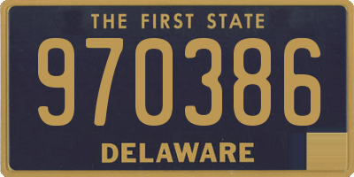 DE license plate 970386
