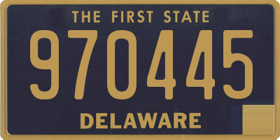 DE license plate 970445