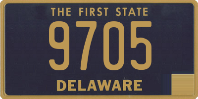 DE license plate 9705