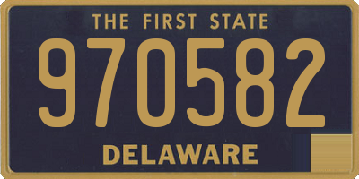 DE license plate 970582