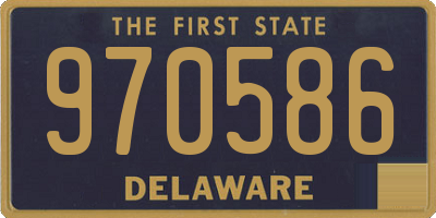 DE license plate 970586