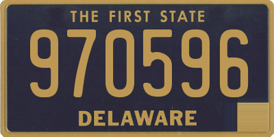 DE license plate 970596