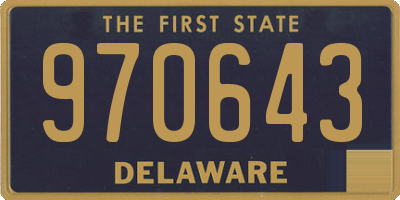 DE license plate 970643
