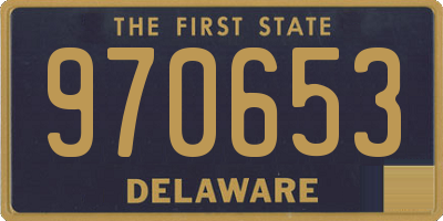 DE license plate 970653