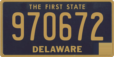 DE license plate 970672