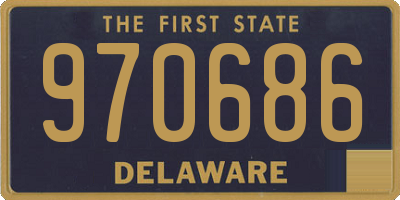 DE license plate 970686
