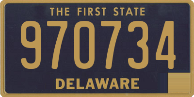 DE license plate 970734