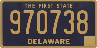 DE license plate 970738