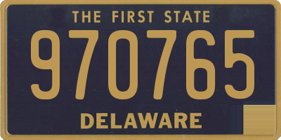 DE license plate 970765