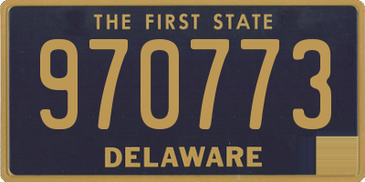 DE license plate 970773
