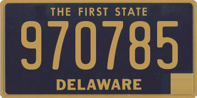 DE license plate 970785