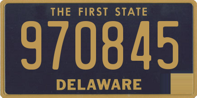 DE license plate 970845