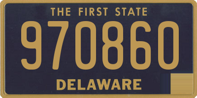 DE license plate 970860