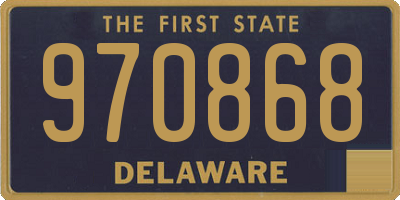 DE license plate 970868
