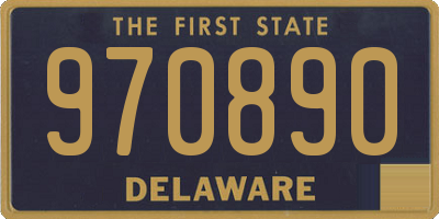 DE license plate 970890
