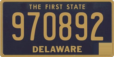 DE license plate 970892