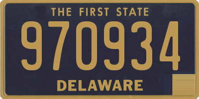 DE license plate 970934