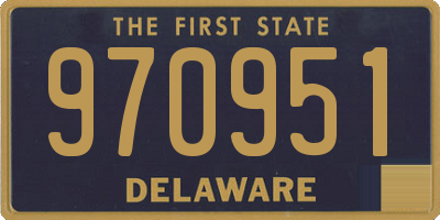 DE license plate 970951