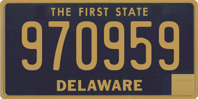 DE license plate 970959