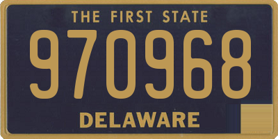 DE license plate 970968