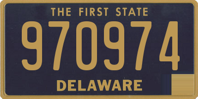 DE license plate 970974