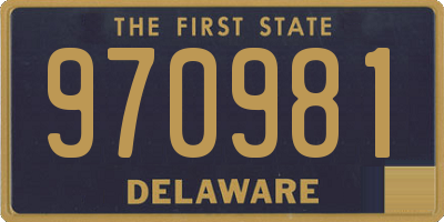 DE license plate 970981