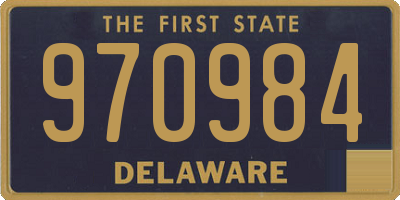 DE license plate 970984