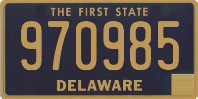 DE license plate 970985