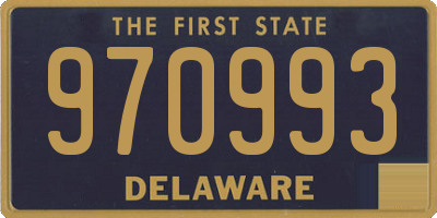 DE license plate 970993
