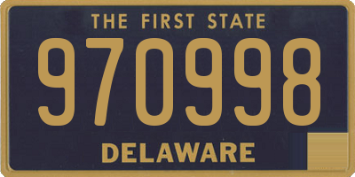 DE license plate 970998