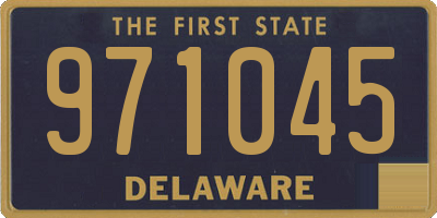 DE license plate 971045