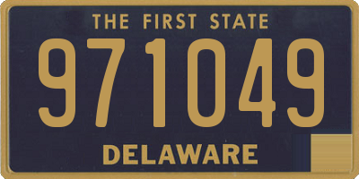 DE license plate 971049