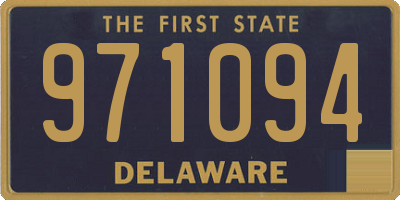 DE license plate 971094