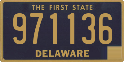 DE license plate 971136