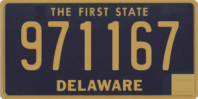 DE license plate 971167