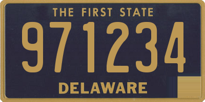 DE license plate 971234
